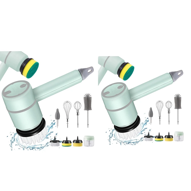 

Electric Spin Scrubber,Electric Cleaning Brush,Rechargeable Power Scrubber With 8 Accessories Brush,3 Adjustable