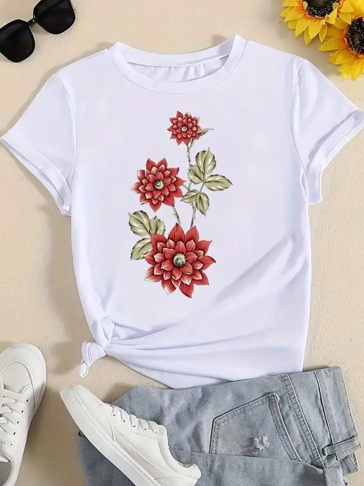 

Женская футболка с коротким рукавом, принтом и графическим принтом