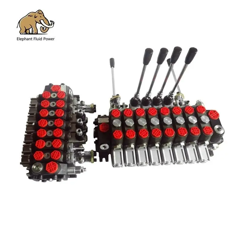 8 ручек 100-литровый гидравлический регулирующий клапан с 2 джойстиками