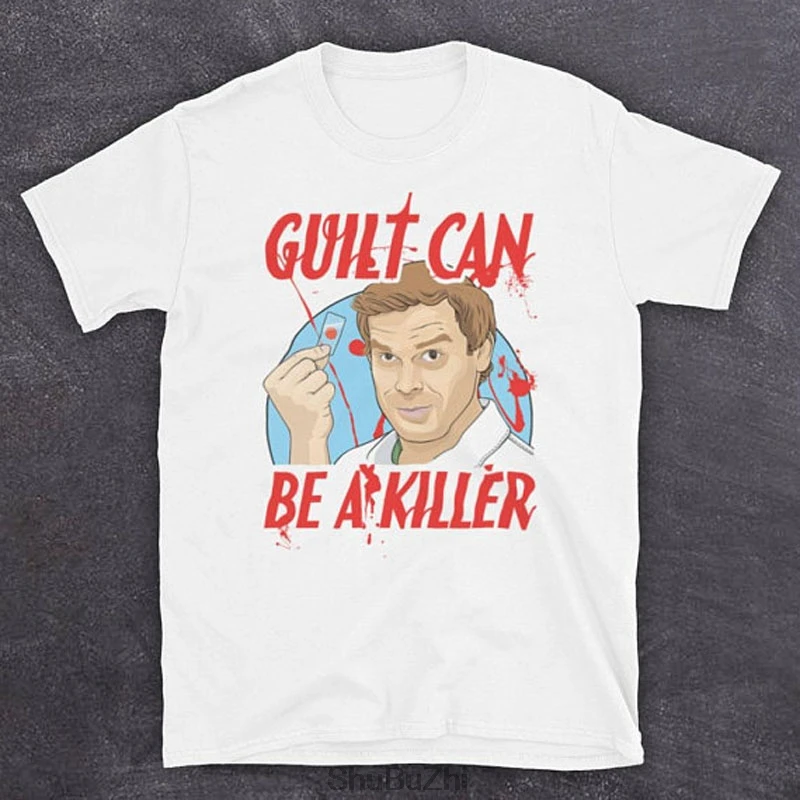 

drop shipping fashion men t shirt Dexter Guilt Can Be A Killer American Serial Killer Crime Drama Series Unofficial Mens T-Shirt