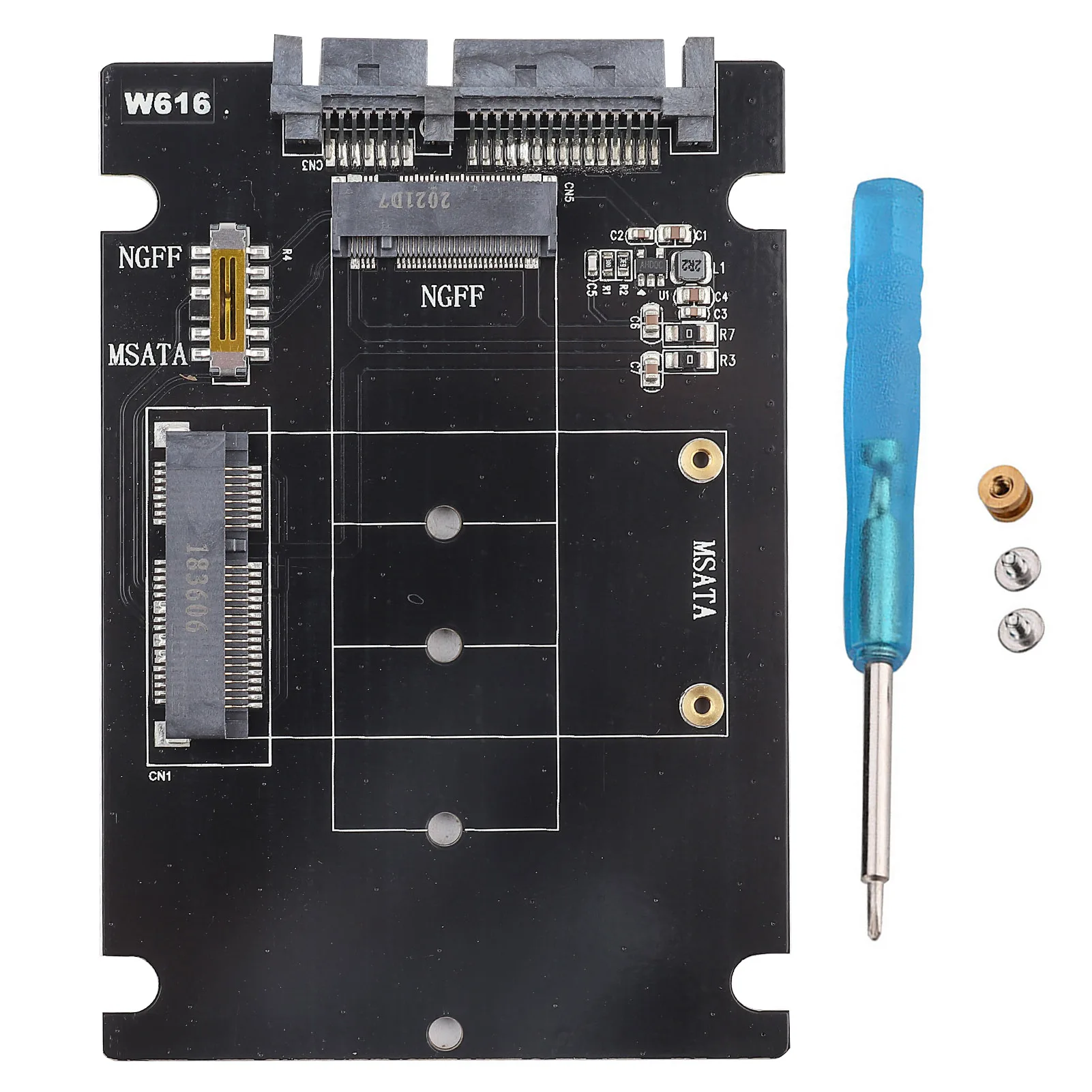 

2 in 1 Mini M.2 NGFF & mSATA SSD to SATA 3.0 Hard Disk Adapter Converter Card