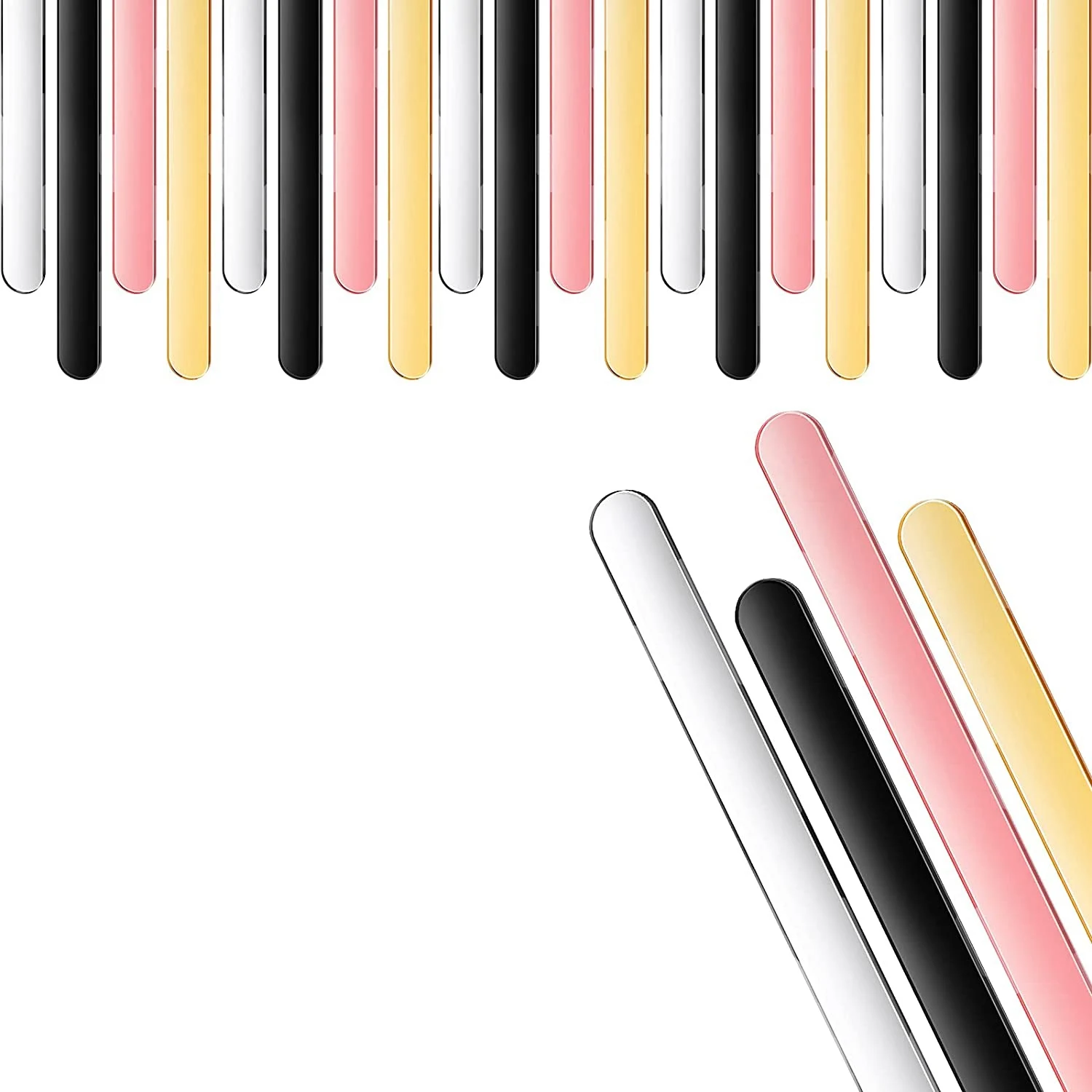 

80 Pieces Acrylic Cakesicle Sticks 4.5 Inch Reusable Sticks Mirror Ice Cream Sticks Mini Acrylic Craft Ice Sticks