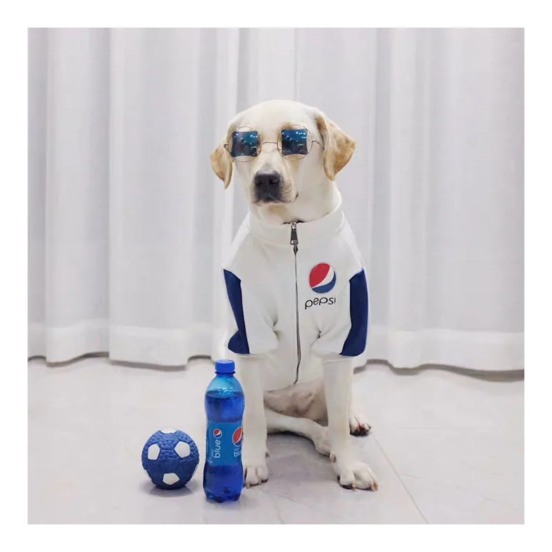 

Large Dog Clothes Air Cotton Thin Silky Sportswear Spring and Summer Labrador Pet Fashion Famous Brand Coat Small Dog