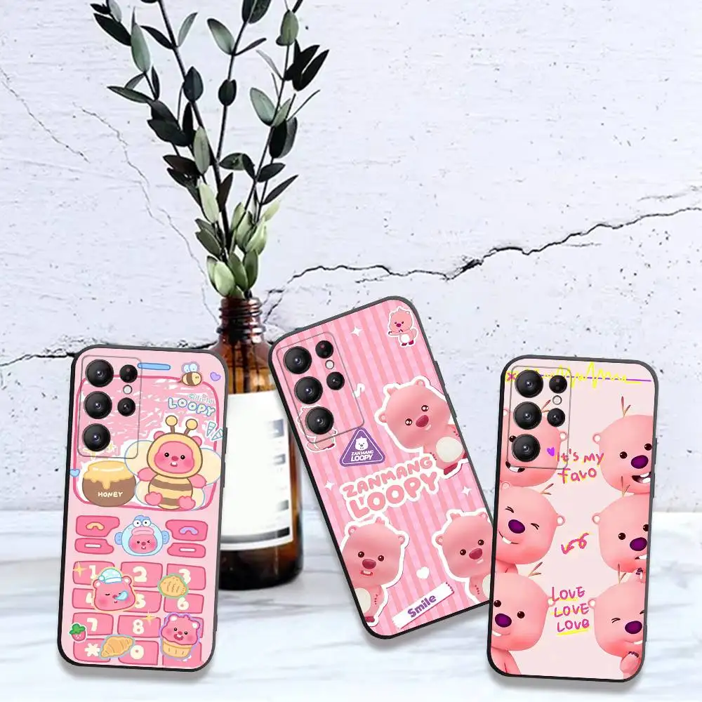 Фото Чехол для телефона Korea Zanmang L-Loopy для Samsung S 24 fe 25 Ultra plus 20 lite 21 30 22 23 24 22 Ultra 5G Fundas №1