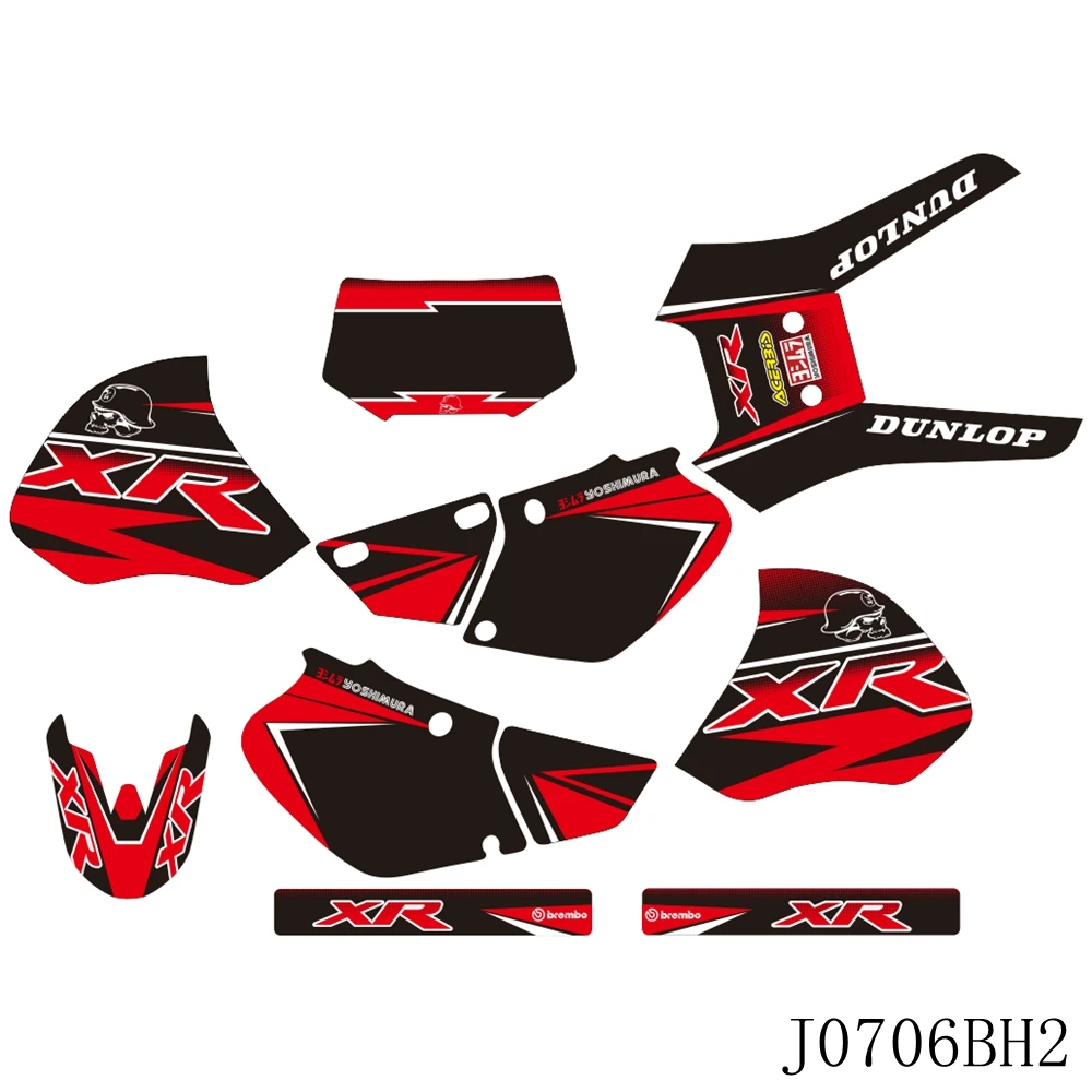 

For HONDA XR250 XR400 XR 250 XR 400 1996-2004 Full Graphics Decals Stickers Motorcycle Background Custom Number Name