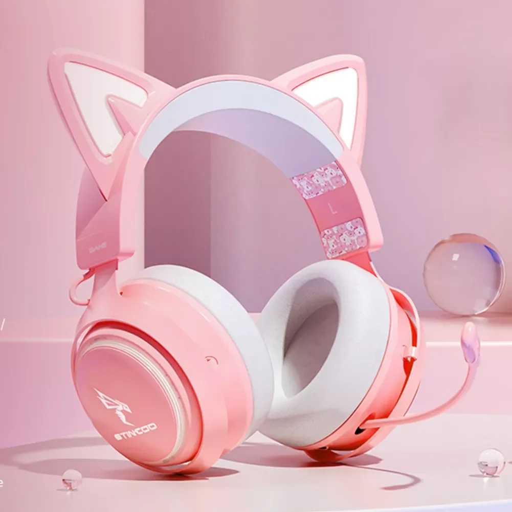 

NEW2023 Over Ear Head-Mounted Headset Ear Luminous Music Call Headset with Microphone Wireless Stereo Headphones for Live Broad