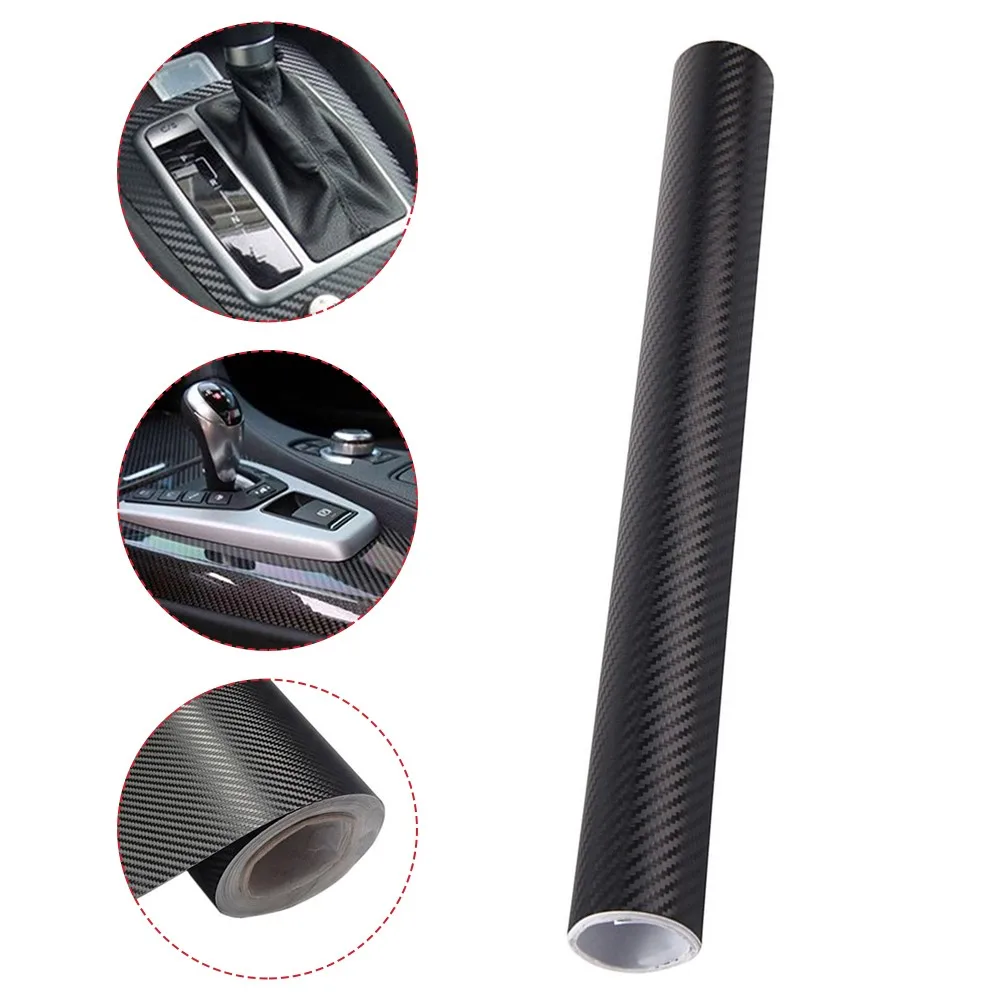 Carbon Fiber Car Film Sticker Foil Matt Black Wrap 50x200cm Durable Hot