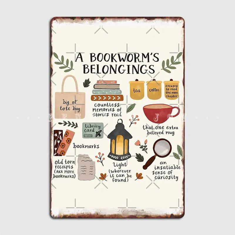 

Вещь книжного червя, металлическая вывеска, настенный паб, клуб, бар, персонализированный Настенный декор, оловянные вывески, плакаты