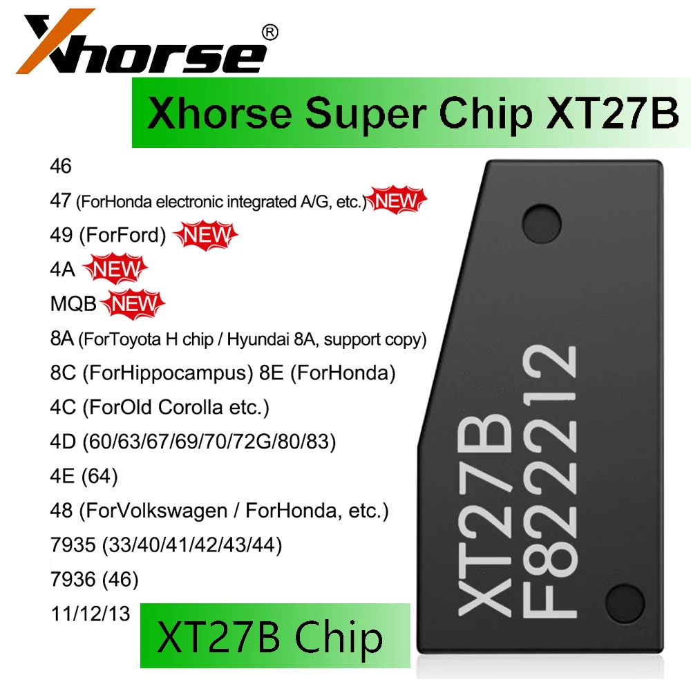 

XT27B Super Chip XT27A Upgraded ID47/49/MQB/4A Chip Clone for Xhorse VVDI Mini Key Tool Max Pro VVDI Auto Remote Key Programmer