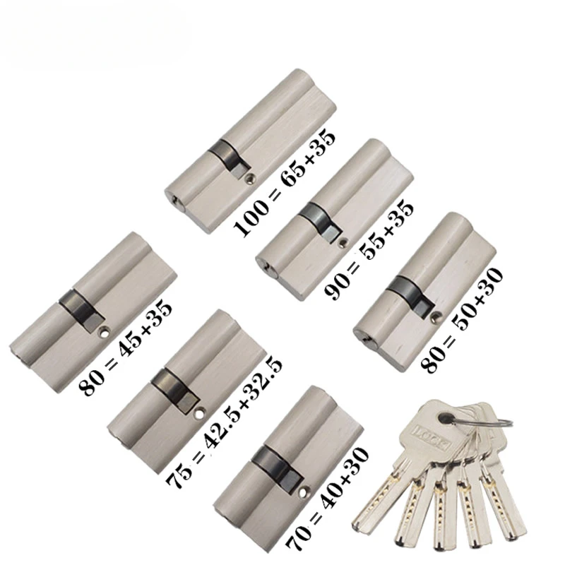 Специальный латунный асимметричный цилиндр замка открывающийся с обеих сторон 5