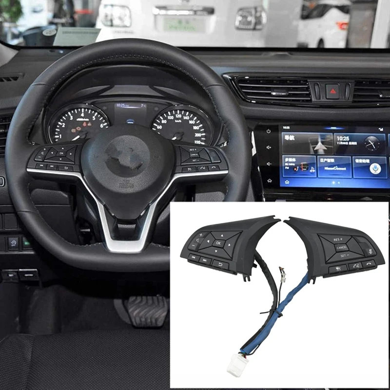 

Steering Wheel Control Buttons For Nissan Qashqai Serena Navara Button Switch Volume Cruise Control Switch