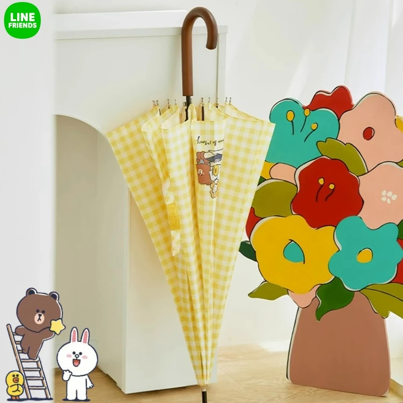 

Line Friends Drawing Mary Series Anime Long Handle Umbrella Cartoon Sunshade Umbrella Kawaii Ins Style Uv Umbrella Cute Gifts