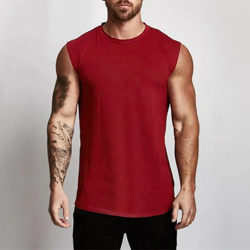 2020 Gym Workout Sleeveless Shirt Tank Top Men Bodybuilding Clothing Fitness Mens Sportwear Vests Muscle Men Tank Tops