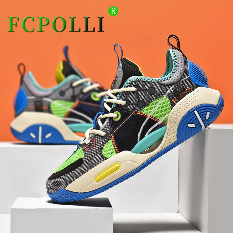 

Best Selling Male Sneakers For Basketball Rubber Sole Sport Trainers Men Anti-Slip Wearable Basketball Training Shoes Boys