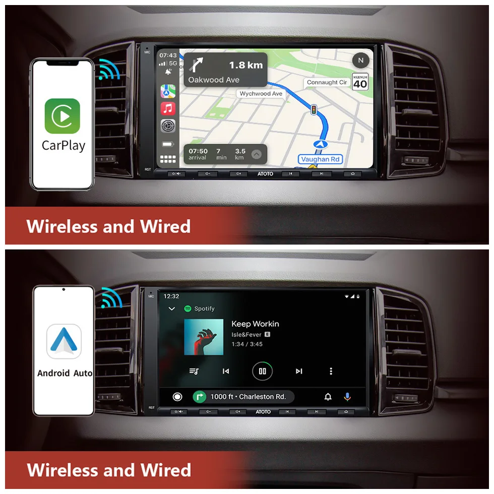 Мультимедийная магнитола ATOTO A6PF стерео-система на Android с 7 &quotэкраном GPS Wi-Fi