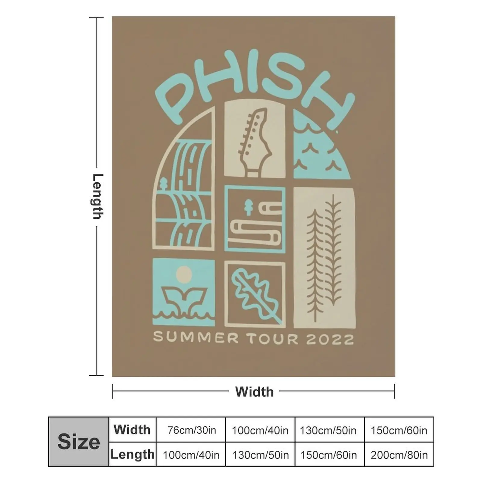 Плед Phish Roadie Summer Tour, теплый и уютный плед для гостиной и дивана (art.: 3920dc231b643) - 3920dc231b643
