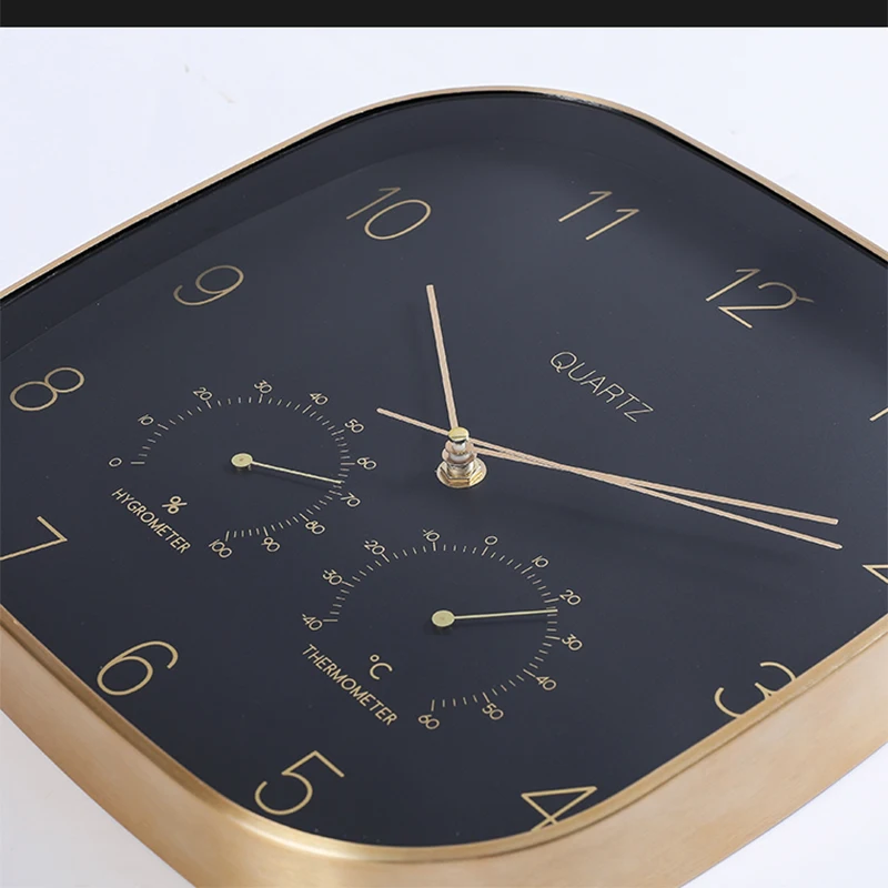 Золотые настенные часы современный дизайн квадратные для гостиной домашний