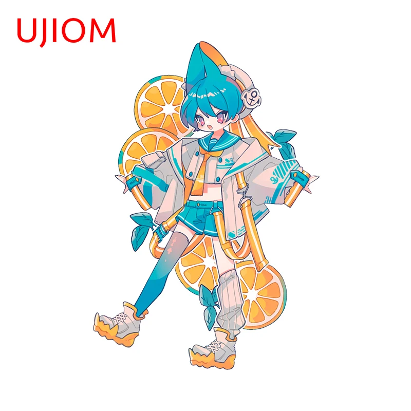 UJIOM 13 см × 9 лимонный пушистый мальчик красочные наклейки на стену креативные