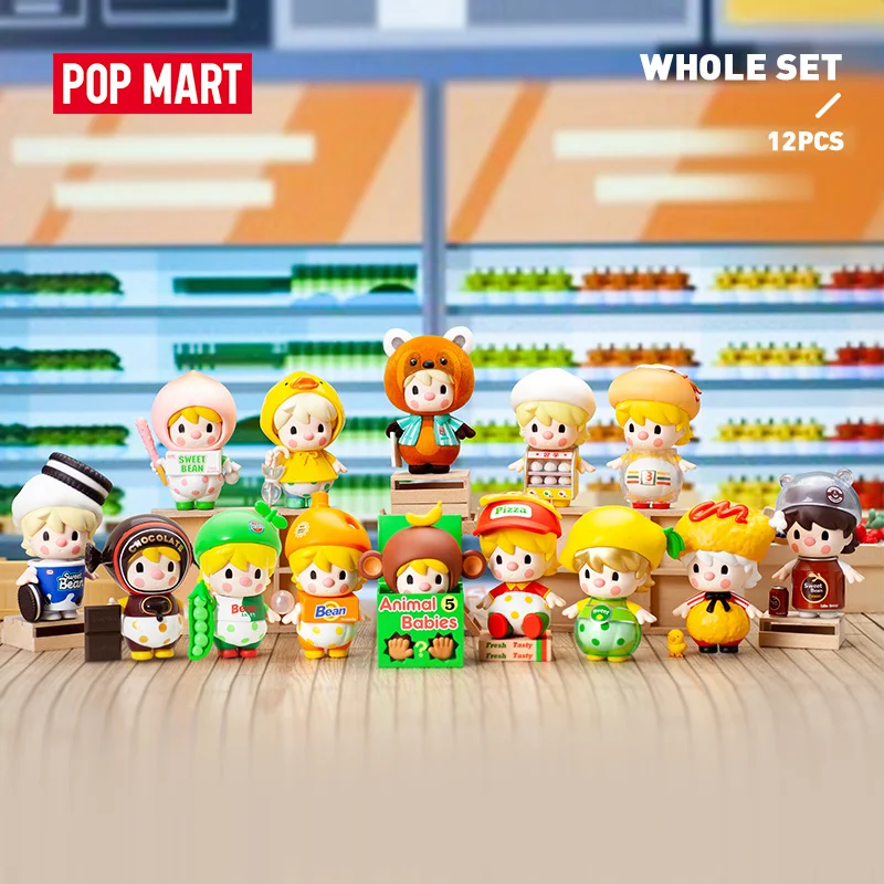 

Set Whole Sweet Bean Supermarket 2 Series Blind Box Cute Action Kawaii toy figures