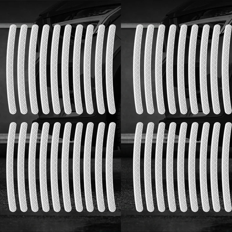 Светоотражающая наклейка на обод автомобиля, предупреждающая полоса ночной безопасности, мотоцикл, велосипед, авто ступица колеса, отражатель, наклейки, 20/40 шт.