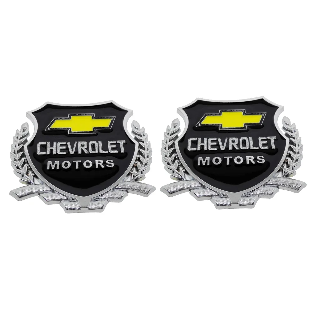 

2 шт., металлическая эмблема на окно автомобиля, наклейка на багажник для Chevrolet AVEO CAPTIVA CRUZE IMPALA LACETTI MALIBU EQUINOx SILVERADO TRAX