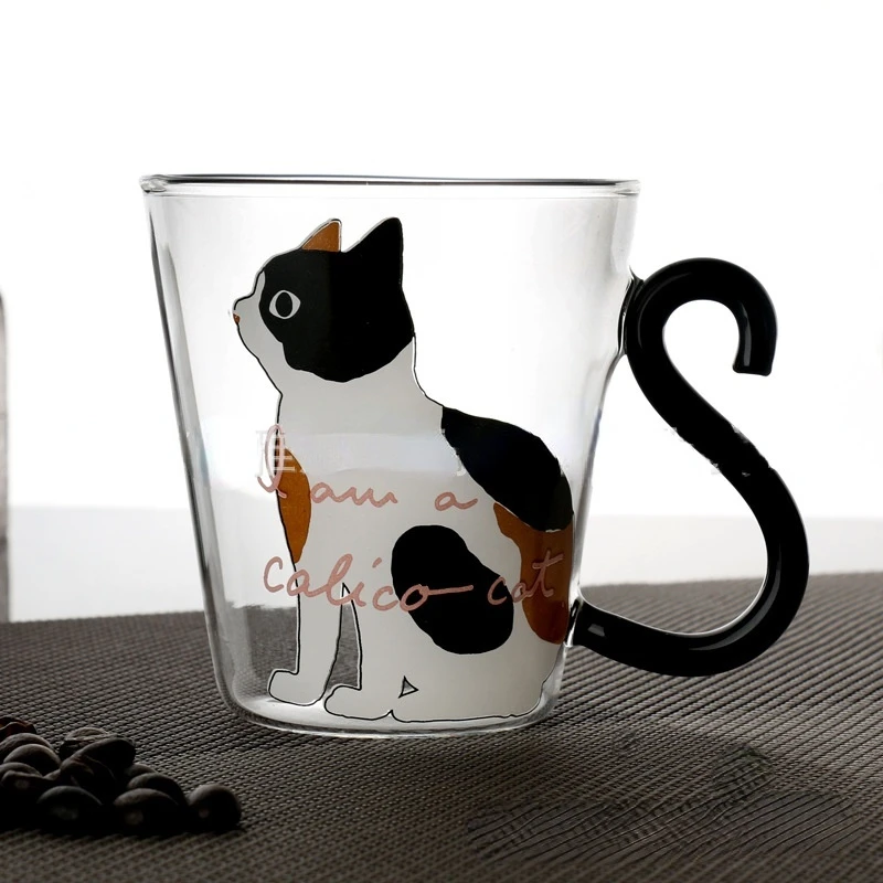 

2022 new explosive products coffee mugs cups kawaii mug coffee cups glass tea cup glass mug cute cup cat mug funny