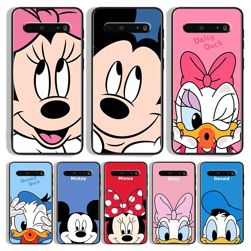Mickey Minnie Couple Phone Case For LG K 92 71 51S 42 30 22 20 50S 40S Q60 V 60 50S 40 35 30 G8X G8S ThinQ Black Cover