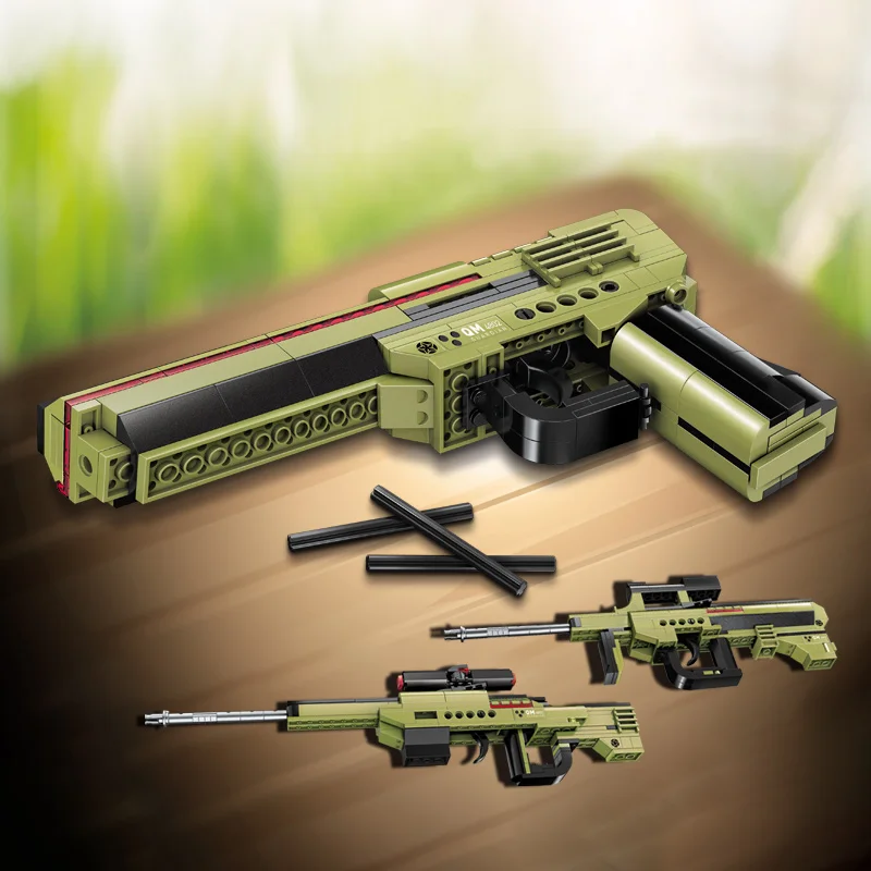 Технический пистолет снайперский строительный блок три режима сборка оружие