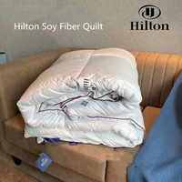 hilton white soybean fiber quilt warm quilt single double family student lightweight breathable comfortable200230cm thin quilt