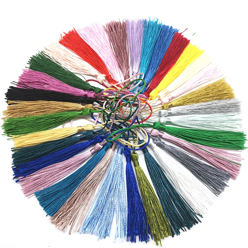 

39PCS/Pack Mixed Color 8cm Hanging Rope Silk Fringe Sewing Bang Tassel Trim Key Tassels for DIY Embellish Curtain Accessories