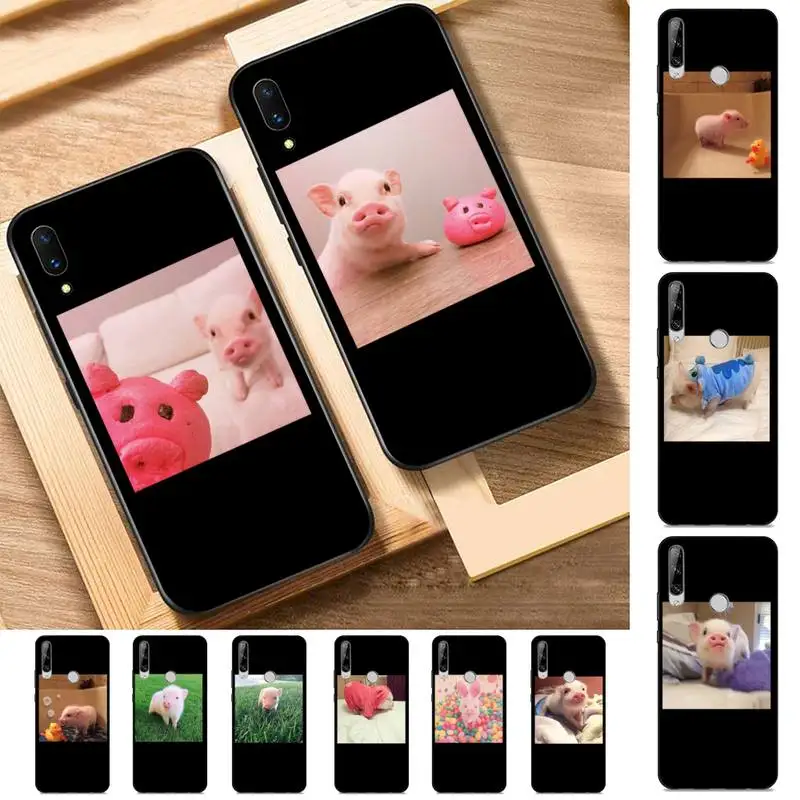 

Pink Pet Pig Phone Case for Huawei Y 6 9 7 5 8s prime 2019 2018 enjoy 7 plus