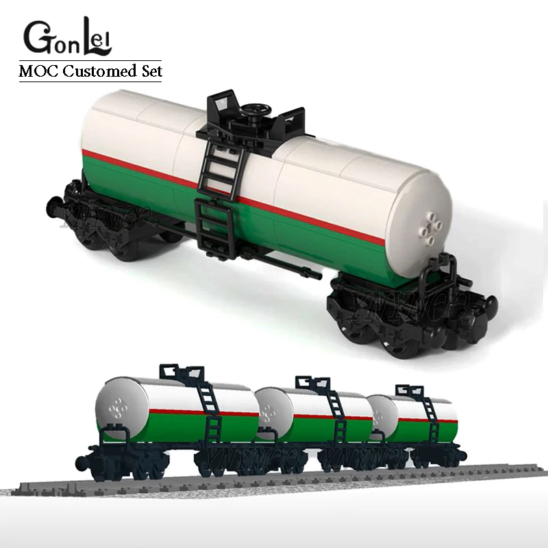 Конструктор MOC технический Octan для железнодорожного танка, автомобиля, городского поезда, стойка с поездами, буферный луч и держатель колес для 10194 автомобилей, модели, кирпичи, игрушки