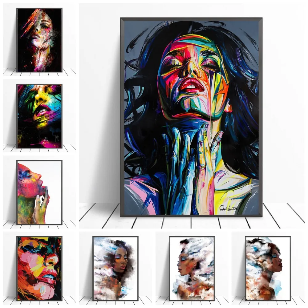 

Colorful Woman Poster and Prints Nordic Wall Art Picture Abstract Canvas Art Paintings for Living Room Cuadros Home Decoration