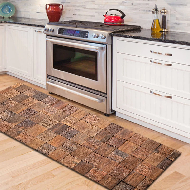 Противоскользящий водонепроницаемый коврик из полиэстера для кухни и ванной