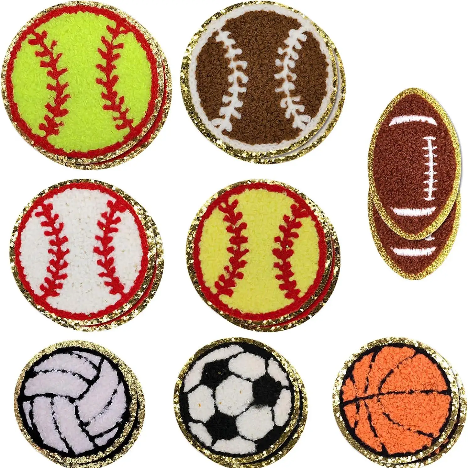 16 шт. пластыри с золотыми краями для баскетбола футбола бейсбола волейбола