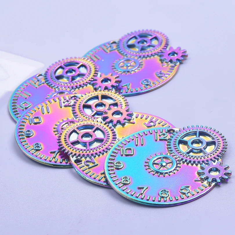 

3pcs Round Clock Pendants Metal Organ Clocks DIY Charm For Jewelry Making Supplies Bulk Wholesale Pendant Charm Vintage Material