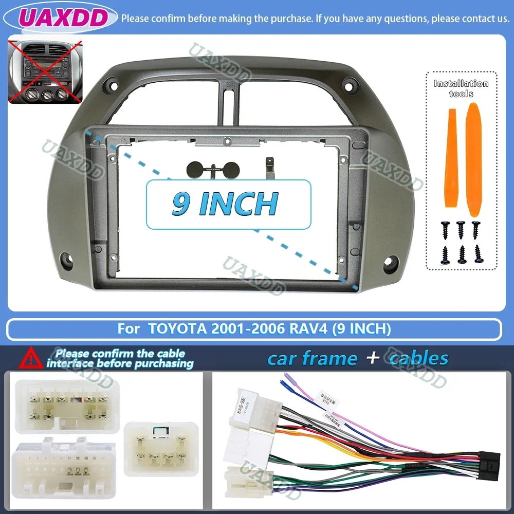 

UAXDD Android 9 10,1-дюймовая Рамка Для Toyota RAV4 2001-2012, 2 Din Автомобильный Мультимедийный Плеер