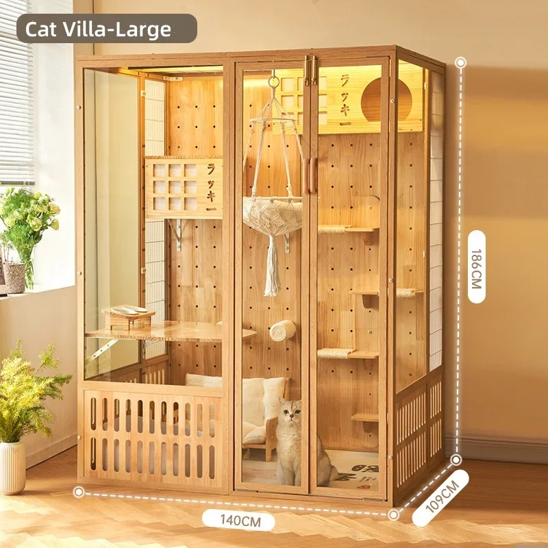 Новое поступление роскошная вилла для кошачьего домика со светодиодной