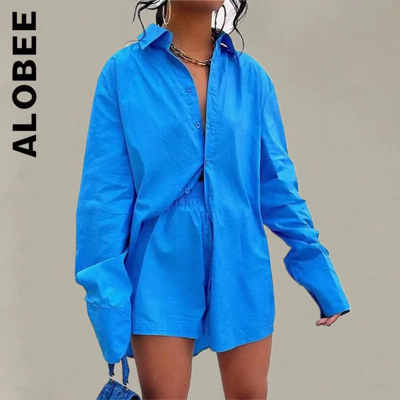 

Alobee New Women Set Loose Tops And Pants Lady Short Pants Tracksuit Ladies 2 Piece Set Sexy Female Sweatsuits For Women