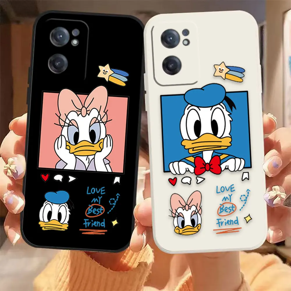 

Anime Daisy Donald Duck Phone Case For Oneplus 11 10 9 9R 9RT 8 8T 7 7T ACE 2 2V NORD CE Lite Pro Colour Liquid Case Funda Shell