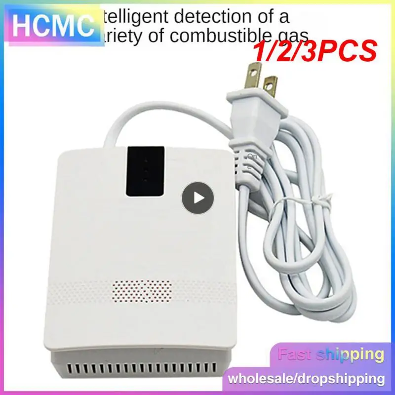 

1/2/3PCS Plug Smart Gas Leakage Sensor Combustible Methane Propane CH4 LPG Natural Gas Detector Alarm With Indication Light