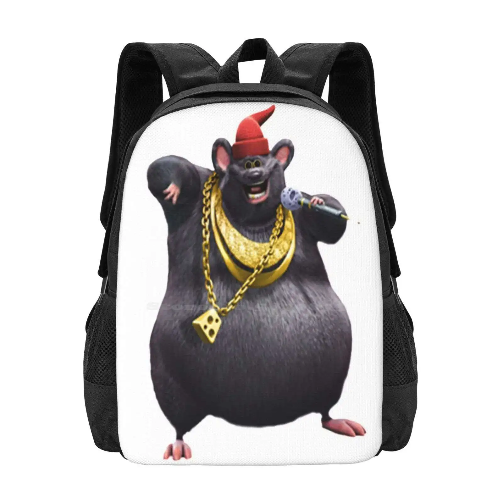 

Biggie Cheese Teen College Student Backpack Pattern Design Bags Biggie Cheese Transparent Biggie Cheese Meme