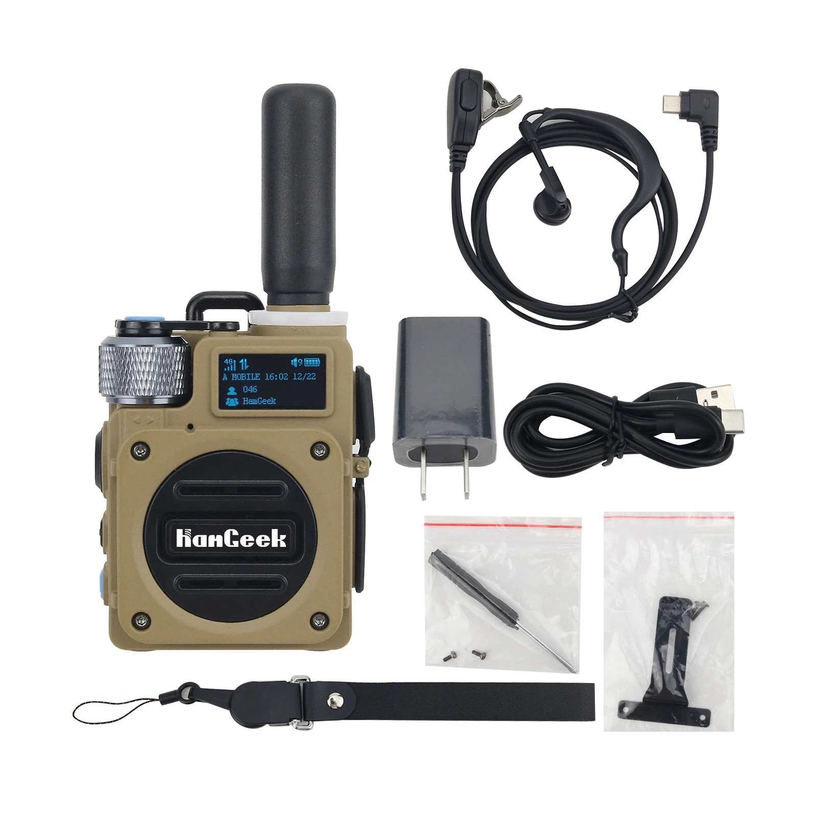 HamGeek Mini HG600 Walkie Talkie UHF Handheld Transceiver 5000KM 10W Wearable UHF Radio