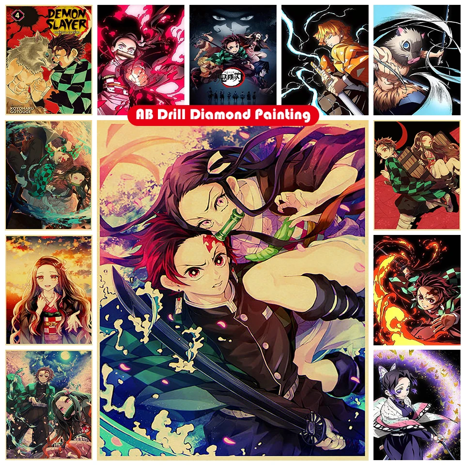 

Набор для алмазной живописи на молнии 5D «сделай сам», мультяшный мальчик и девочка, полностью квадратный перевернутый клей, алмазная вышивк...