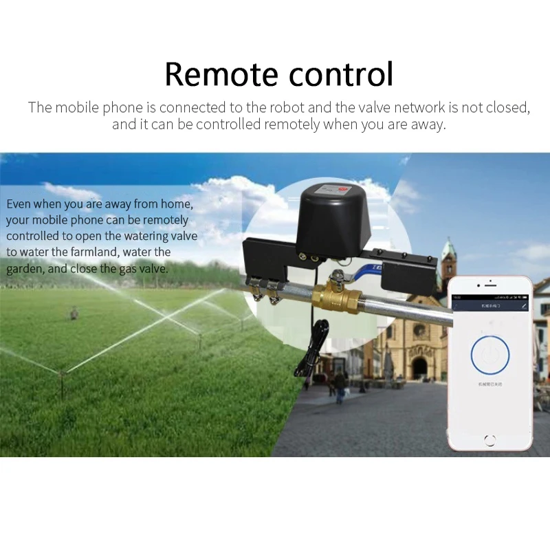 Wi-Fi водяной клапан Tuya Smartlife автоматическое управление умный газовый запорки газа
