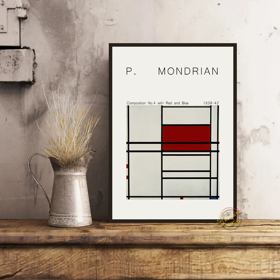 Постер Piet Mondrian холст Художественная печать минимализм абстрактные настенные