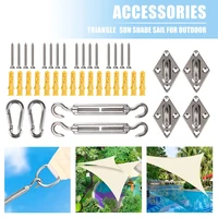 sailing visor accessories 304 stainless steel hardware kit carabiner clip silver hook screw 24pcssetset
