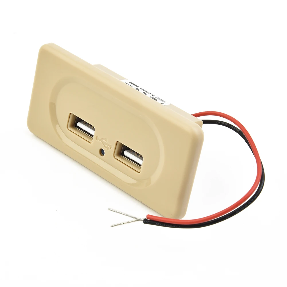

Dual USB Car Charger USB Charger Socket 8.9*4.1*2.3 Cm ABS Car Fast Charging Output Ports 3.1A Marine Brand New