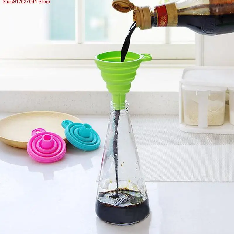 Высококачественный мини силиконовый складной съемный воронка в стиле воронки в кухонных принадлежностях аксессуары гаджеты на открытом воздухе.