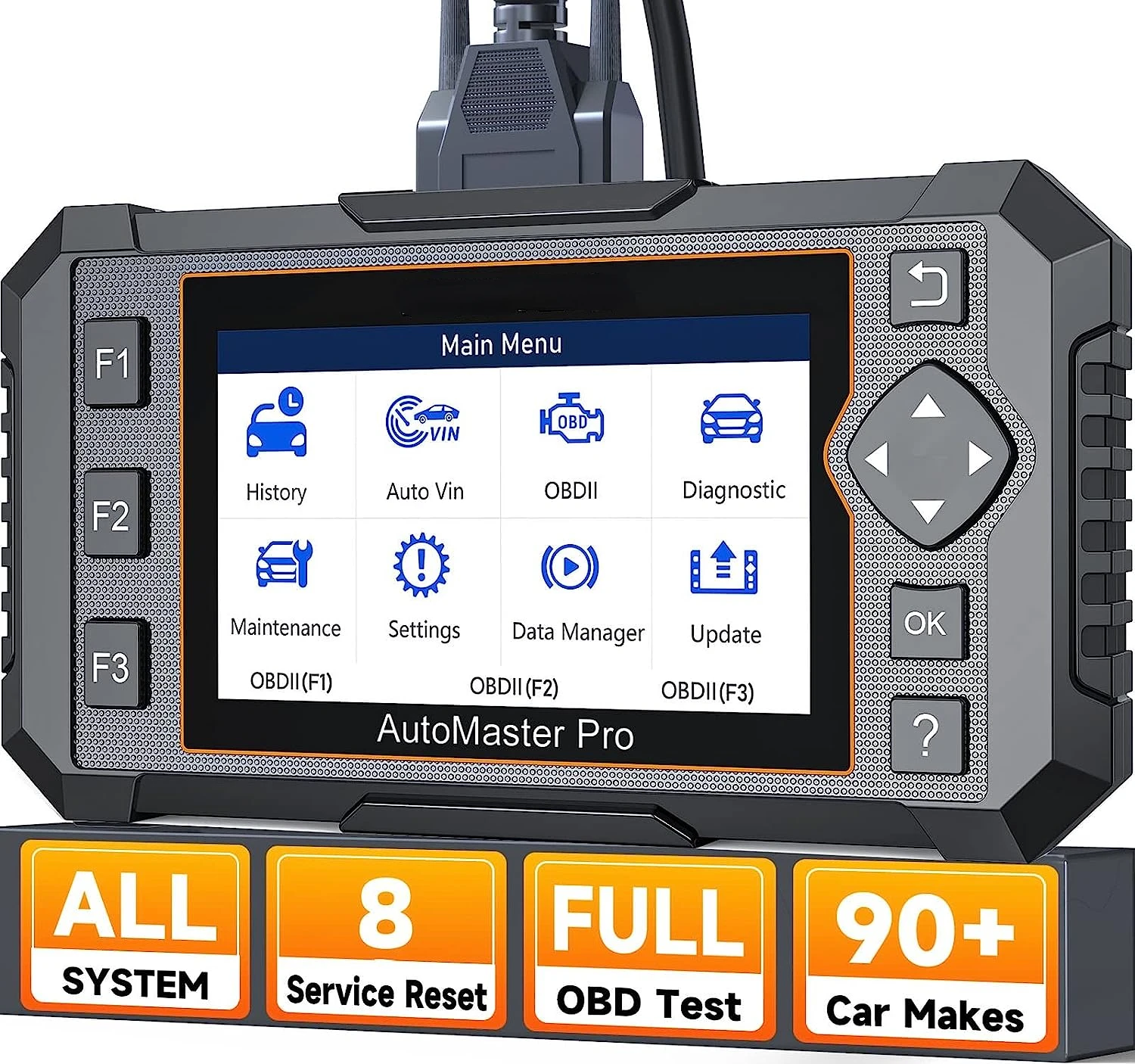 

Elite All System OBD2 Scanner Diagnostic 8 Services Reset Diagnostic Scanner for All Vehicles ABS Bleeding/Injector Coding/BRT/